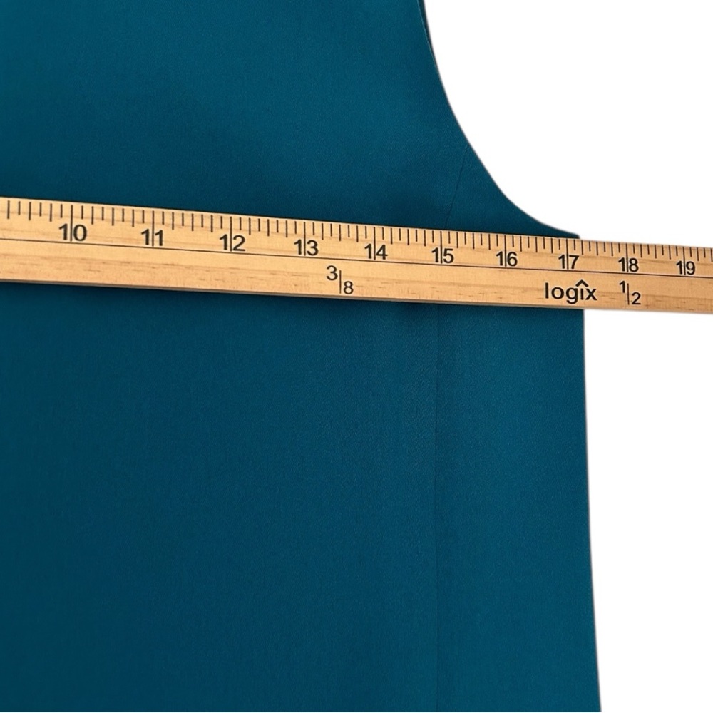 Vince Women’s Sleeveless Deep Teal Shift Dress Sz 6 - Picture 3 of 7